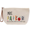 a white bag with a teacher's message on it