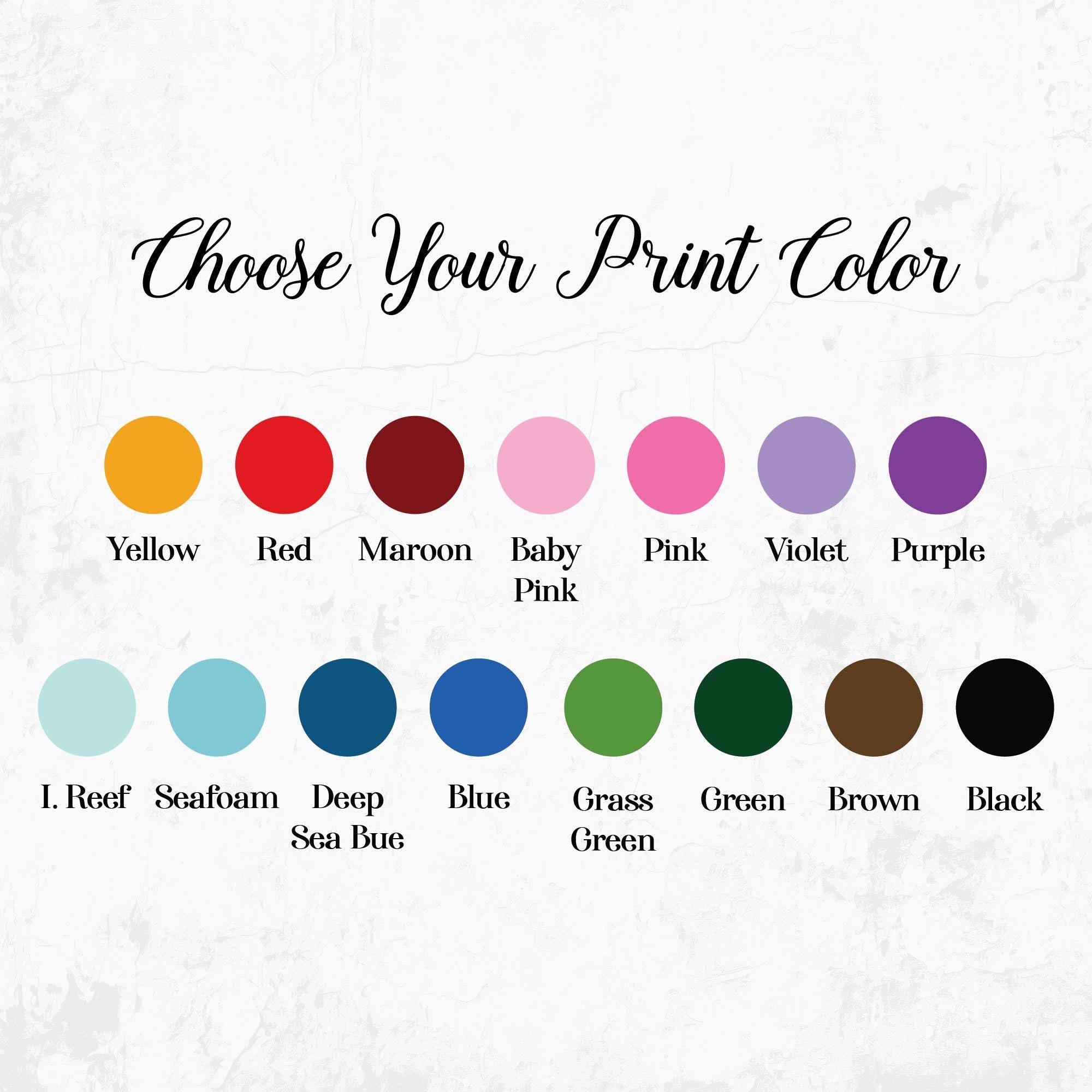 a poster with the words choose your print color