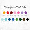 a poster with the words choose your print color