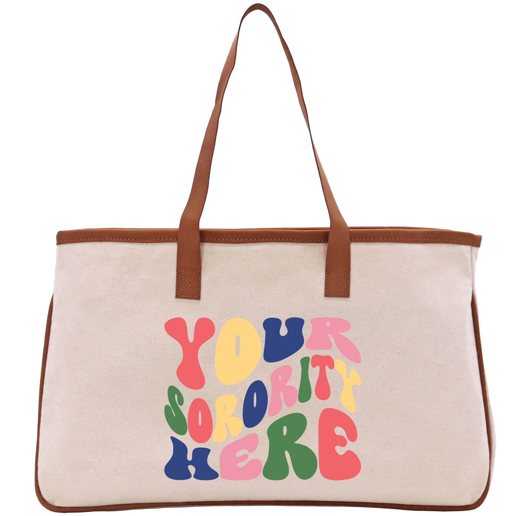 a canvas tote bag with the words you got here printed on it