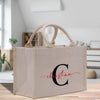 a canvas bag with the letter c on it
