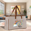 a canvas bag with a cartoon character on it