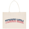 a tote bag with the word thinkin mom printed on it