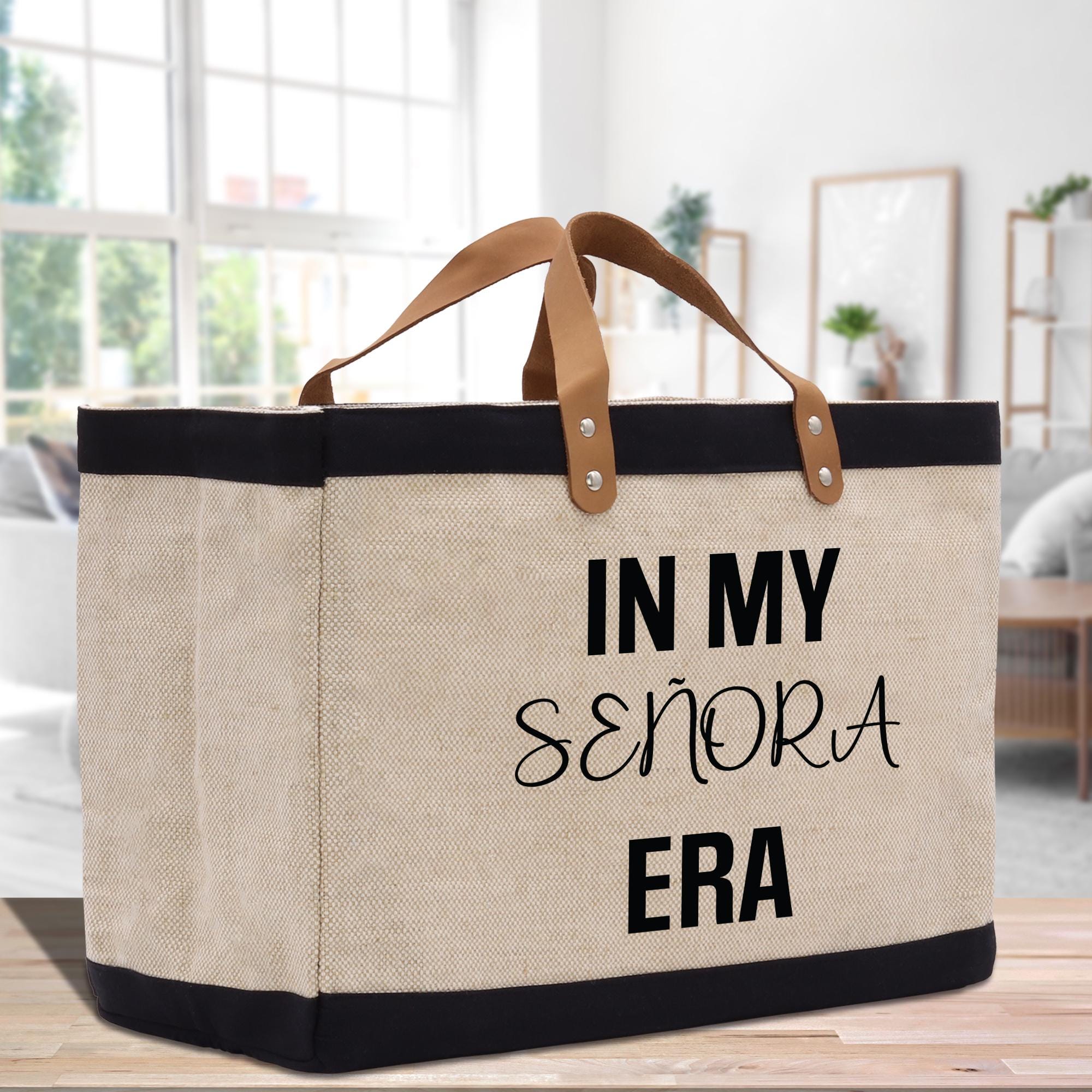 a canvas tote bag that says in my senior era
