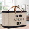 a canvas tote bag that says in my senior era