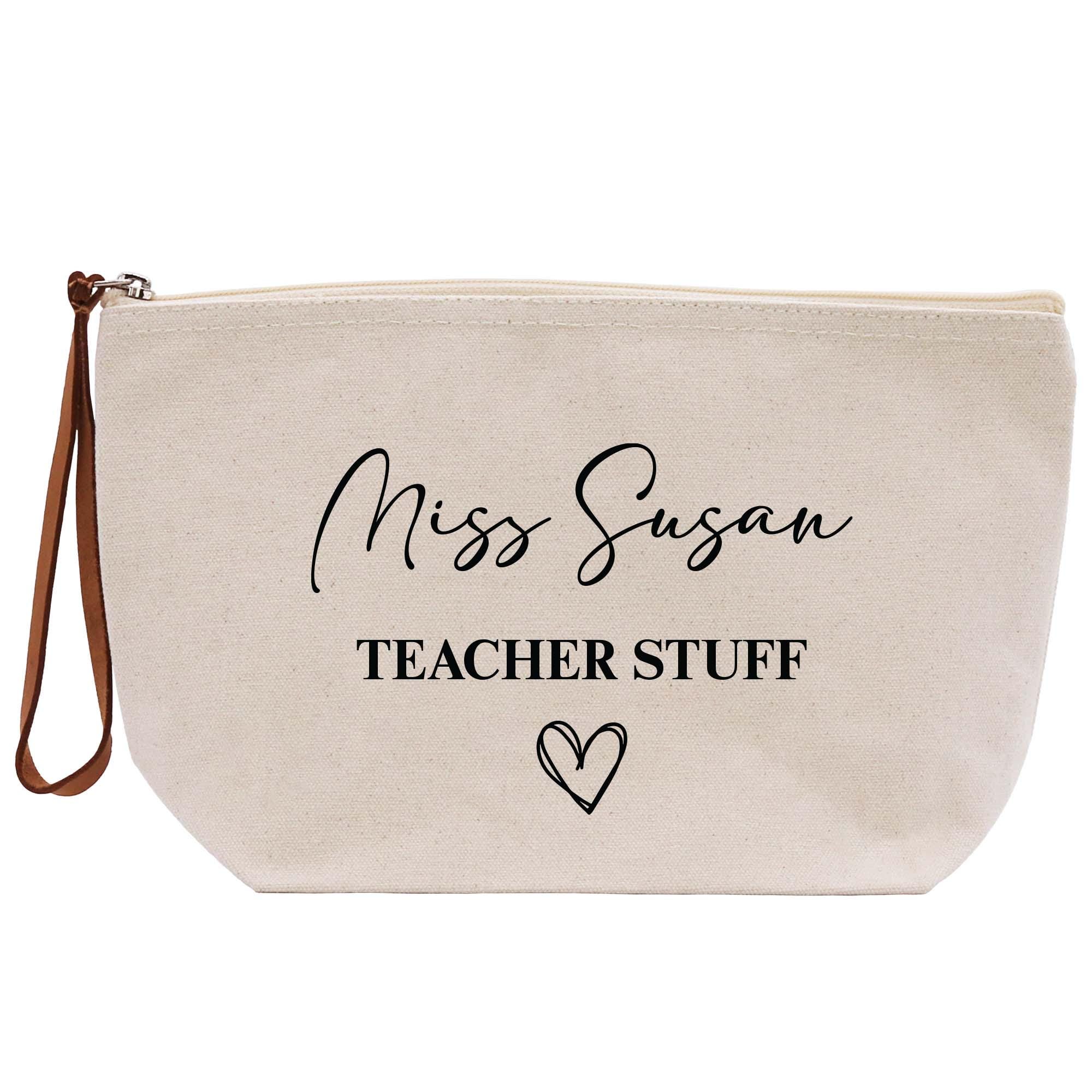 a white bag with black writing on it
