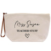 a white bag with black writing on it