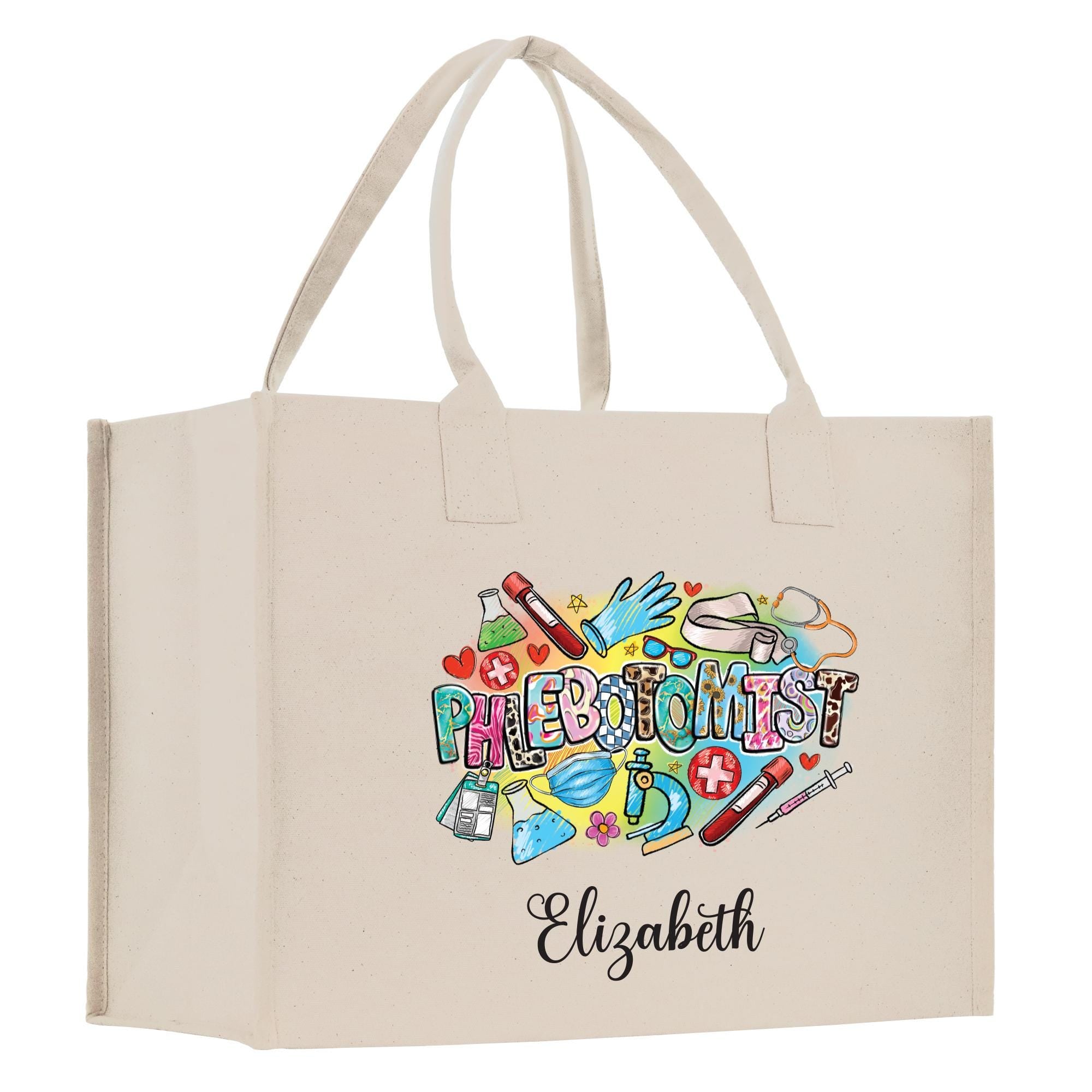 a white shopping bag with the words preschool on it