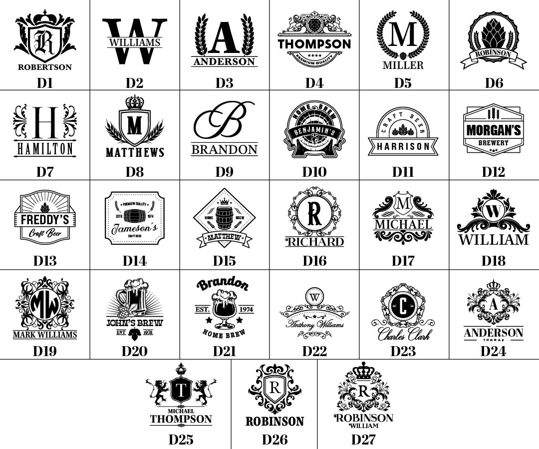a black and white image of a variety of logos
