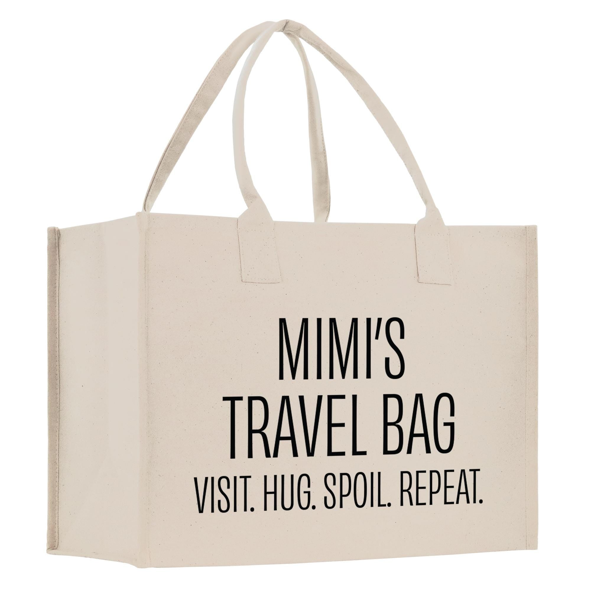 a white bag with the words mmmm&#39;s travel bag on it