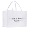 a white shopping bag with a handwritten message