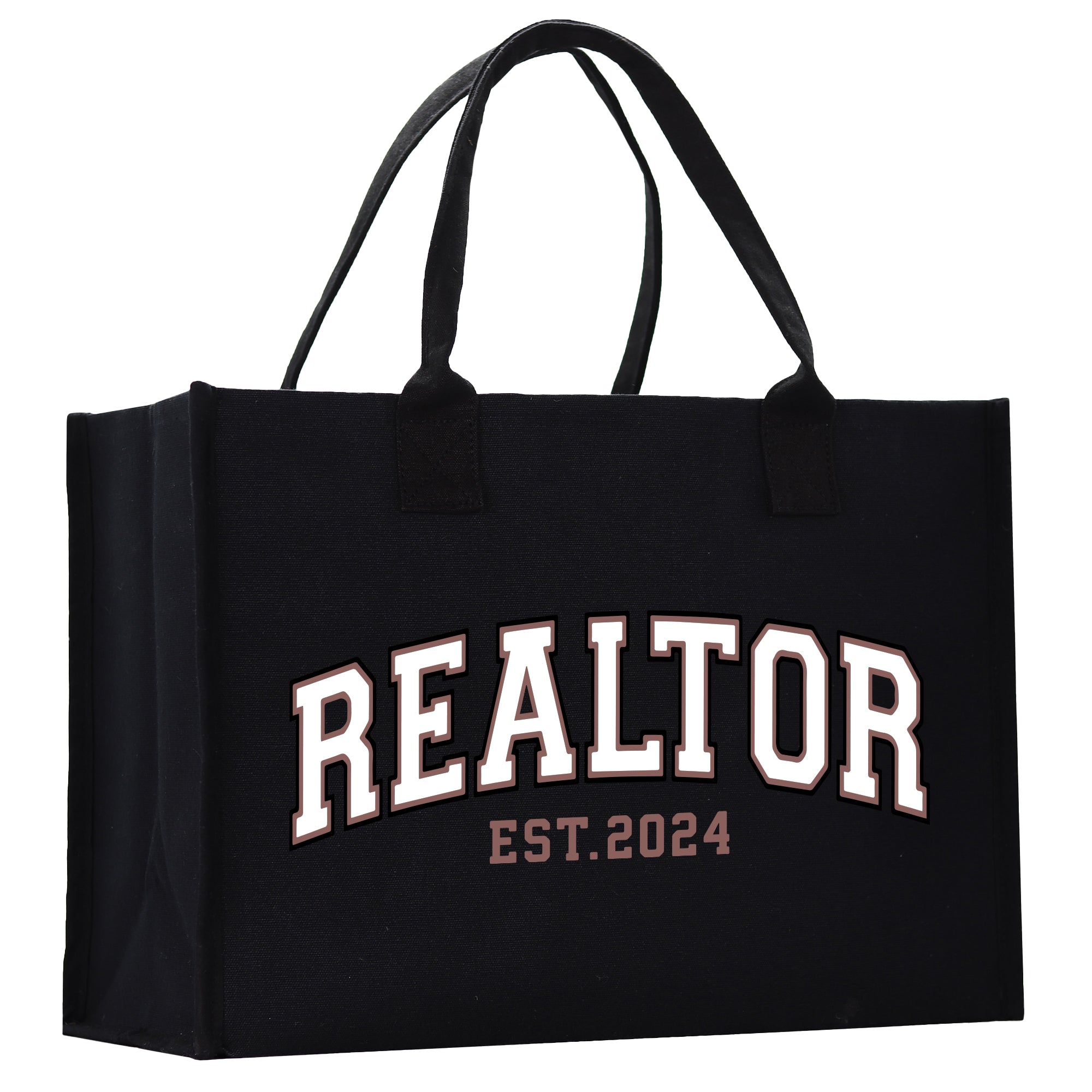 a black bag with the word realtor printed on it