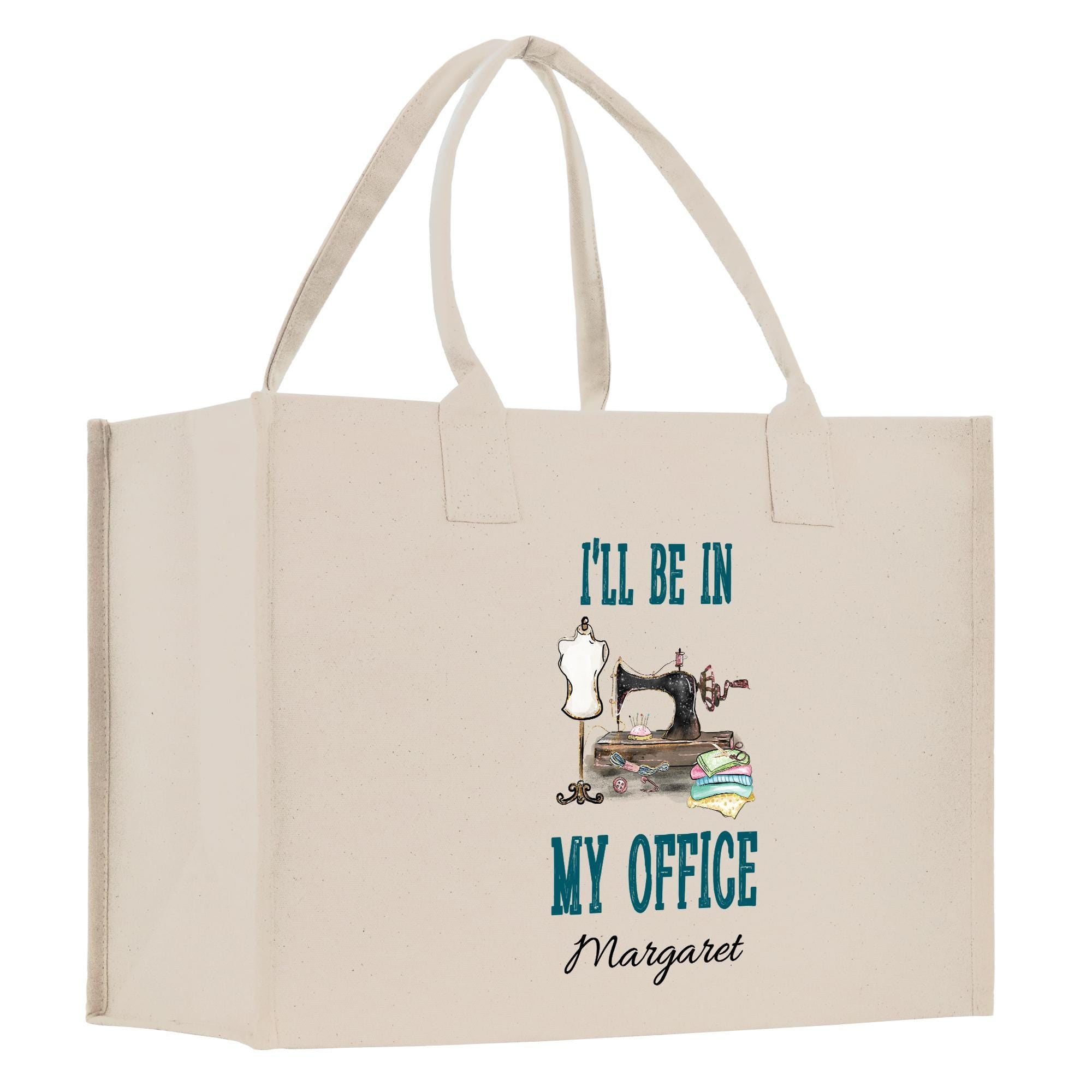 a tote bag that says i&#39;ll be in my office