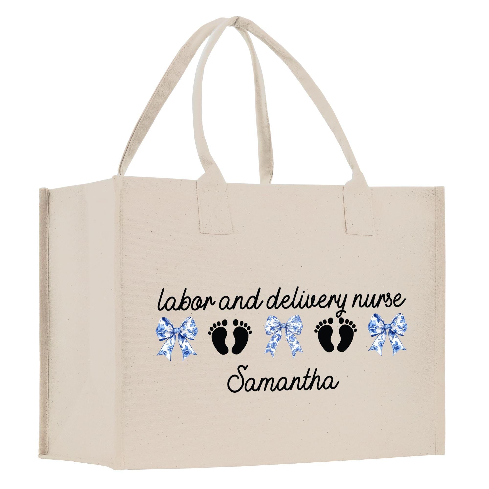 a shopping bag with the words labor and delivery nurse on it