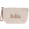 a white bag with the word julia printed on it