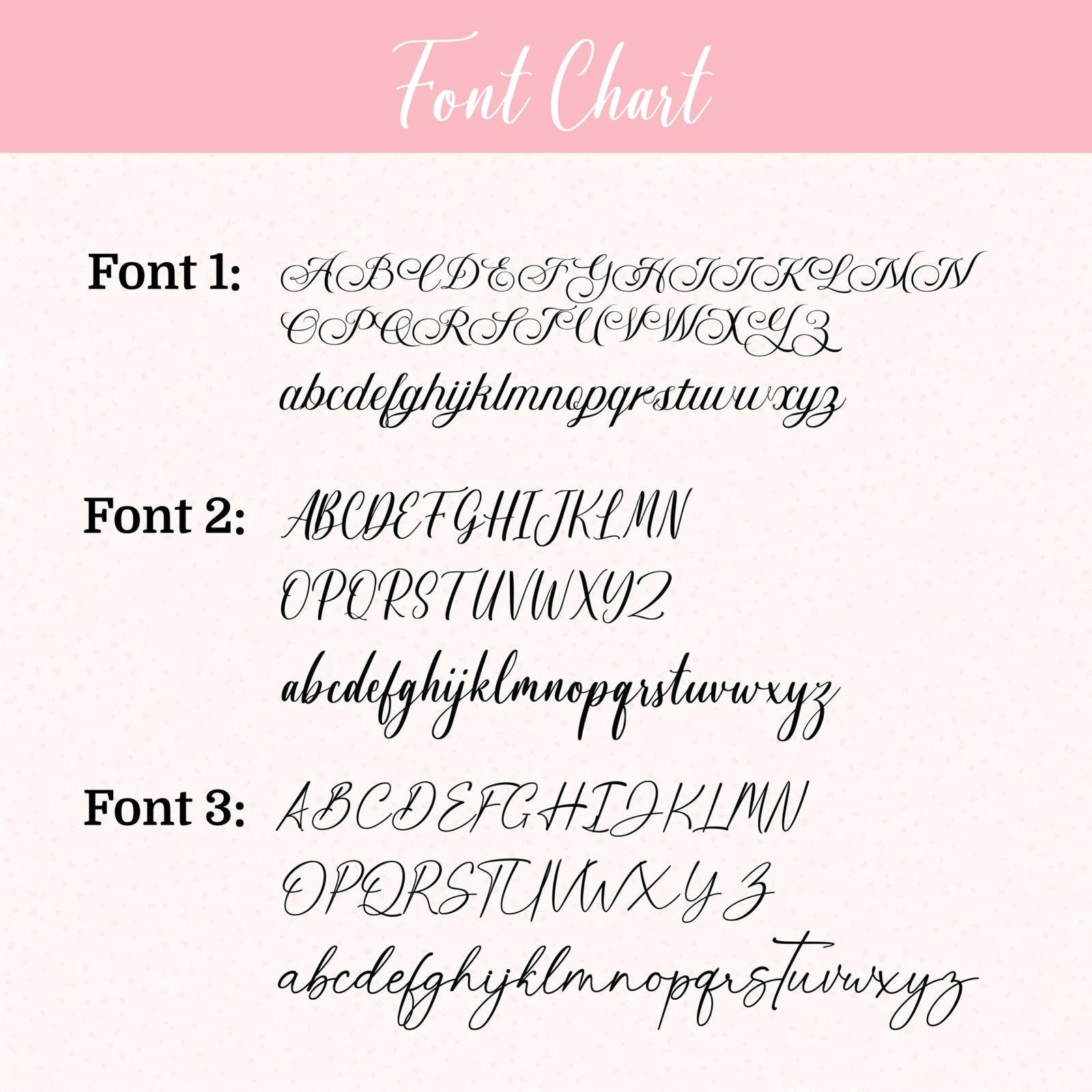 a handwritten font with a pink background