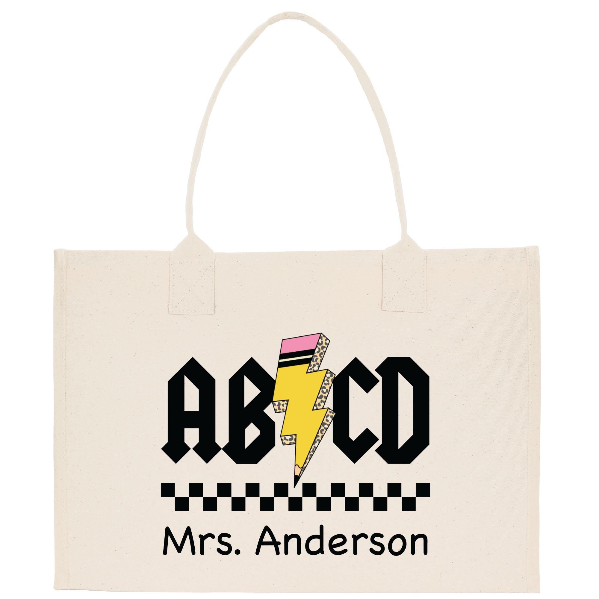 a tote bag with a picture of a lightning bolt