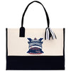 a bag with a picture of a boat on it
