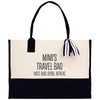a black and white bag with a black and white striped handle