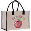 a bag with a picture of an apple on it