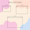three different size options for a banner, with the largest being 19 x 29 and the smallest being 13 x 20.