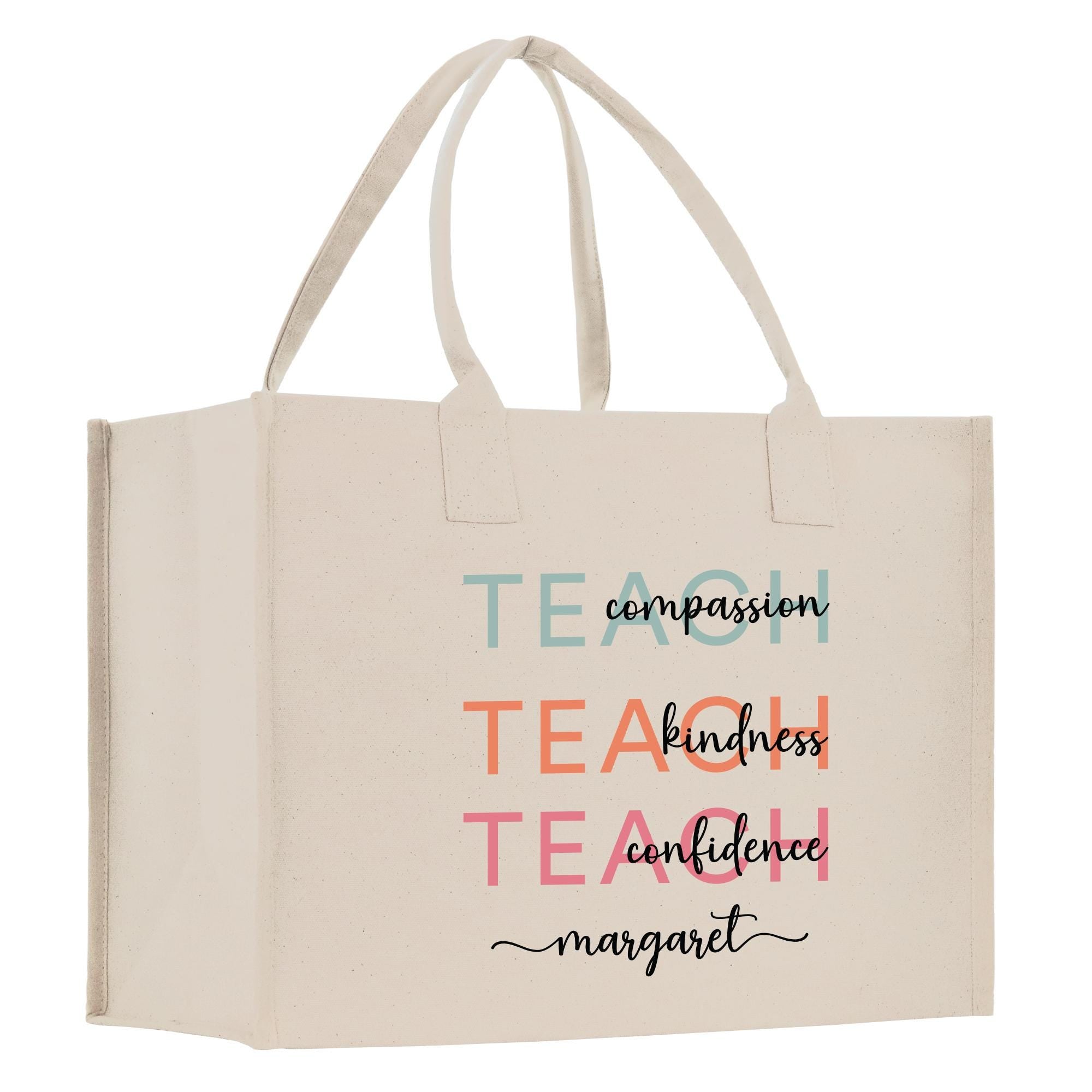 a canvas bag with a message on it