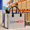 a white shopping bag with the word dispatcher printed on it