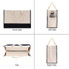 Essential Stuff Inside Oversized Family Tote Bag XL Canvas Travel Bag Custom Name Weekend Beach Market Carryall (FAMT1004)