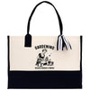 a white and black bag with a black handle