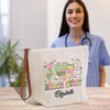 a nurse is holding a nurse stuff bag