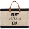 a canvas bag with the words in my senior era printed on it