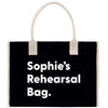 a black and white bag with a white handle