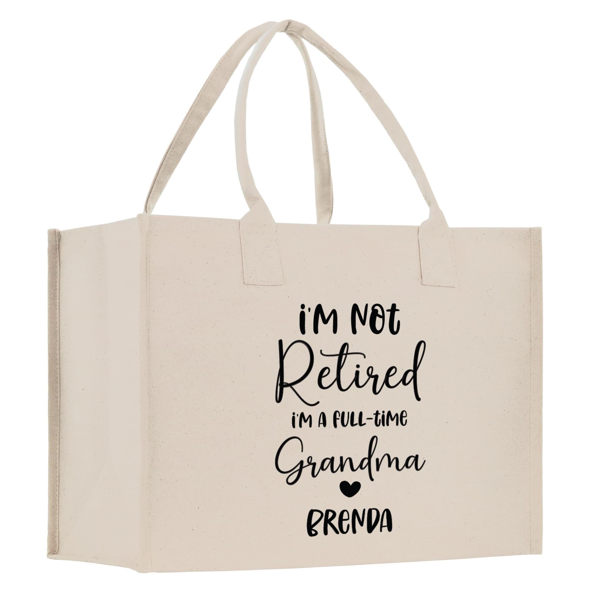 a white shopping bag with the words i&#39;m not retired, i&#39;m