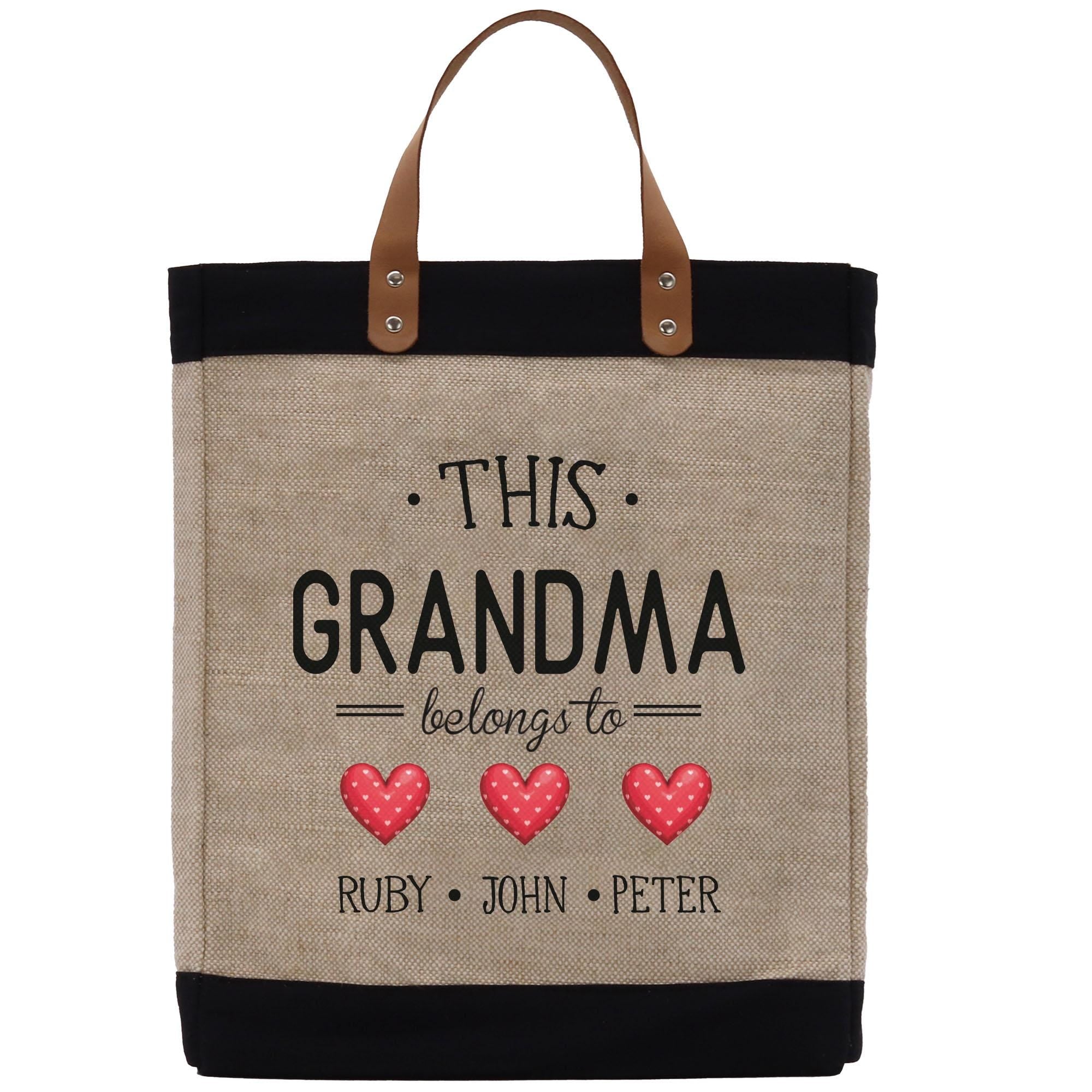 this grandma belongs to ruby and john peter tote bag