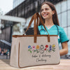 a woman holding a bag that says labor and delivery country