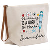 a canvas bag with a nurse's message on it
