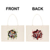 a couple of bags with different designs on them