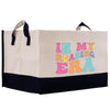 a canvas bag with the words'un my reading bra'printed on it