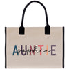a tote bag with the word asyntie printed on it