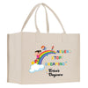 a white bag with a cartoon character on it