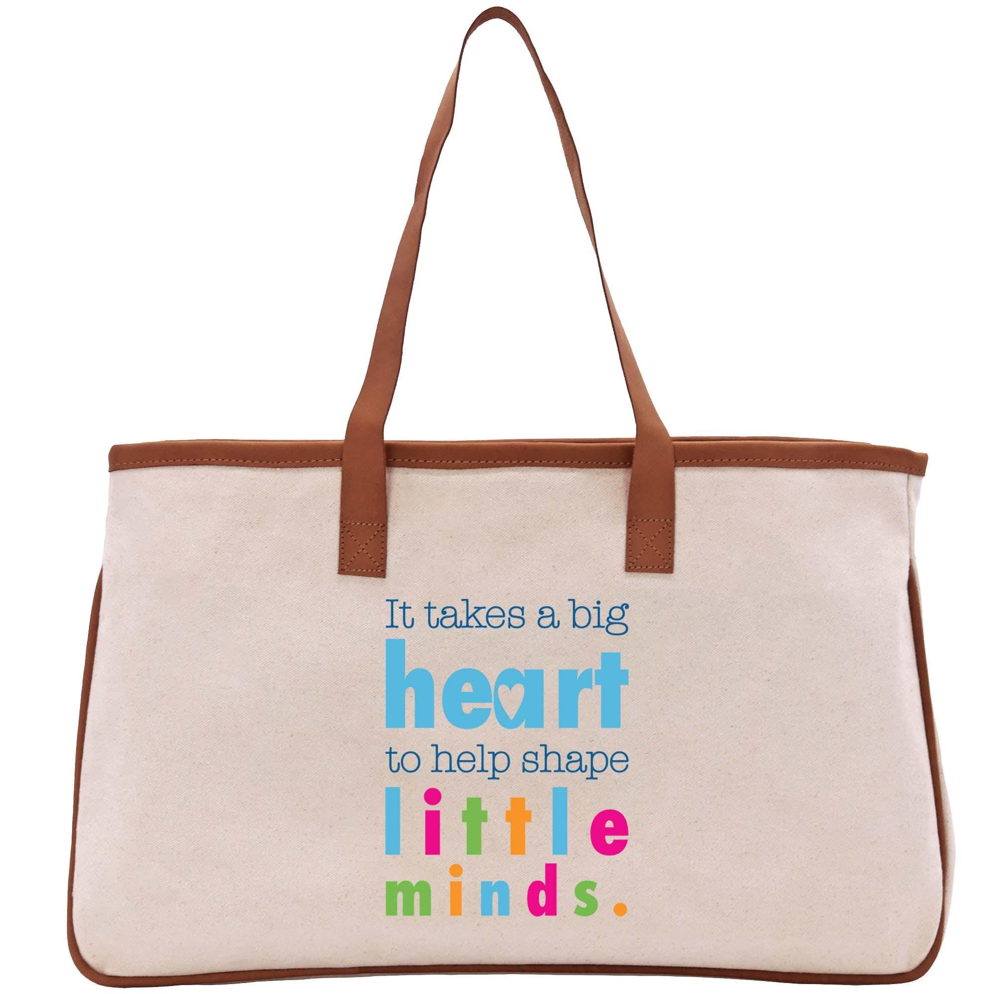 a canvas bag with a quote on it