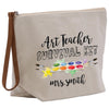 a canvas bag with the words art teacher survival kit on it