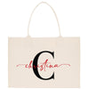 a white bag with the letter c on it