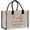 a white shopping bag with a black handle