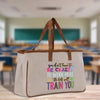 a canvas bag with a quote on it