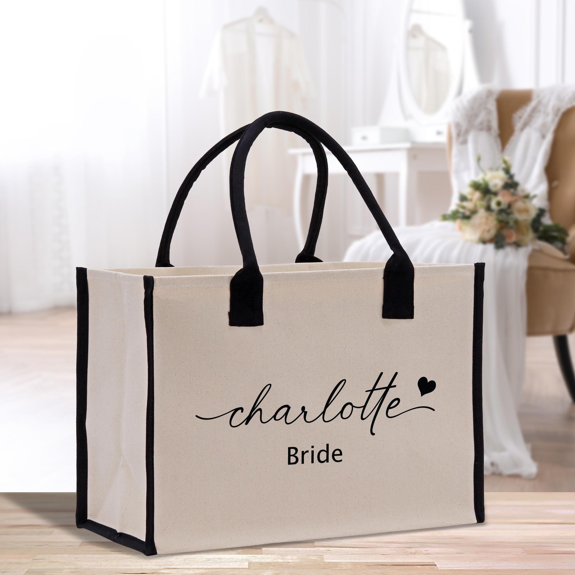 a bag that says charlotte bride on it