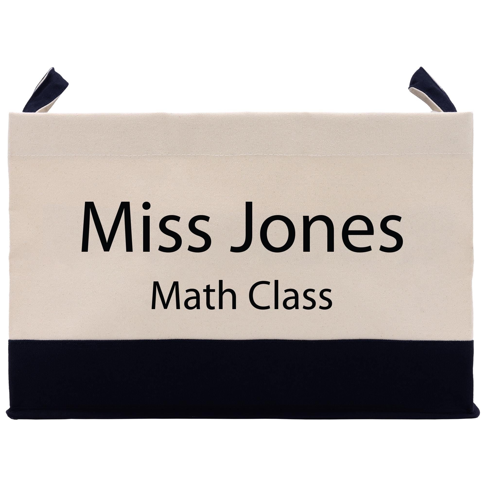 a black and white bag with the words miss jones on it
