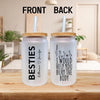 a couple of bottles sitting on top of a wooden table