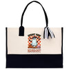 a black and white bag with a ghost on it