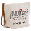 a white bag with a nurse design on it